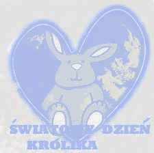 Królik w niebieskim serduszku